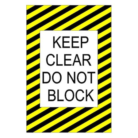 Pristine Products Keep Clear Do Not Block Floor Sign. x 3. STKCDNB2436